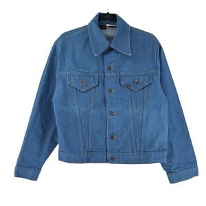 Vintage 70s Sears Roebuck Western Wear Trucker Jacket 42 Denim EUC